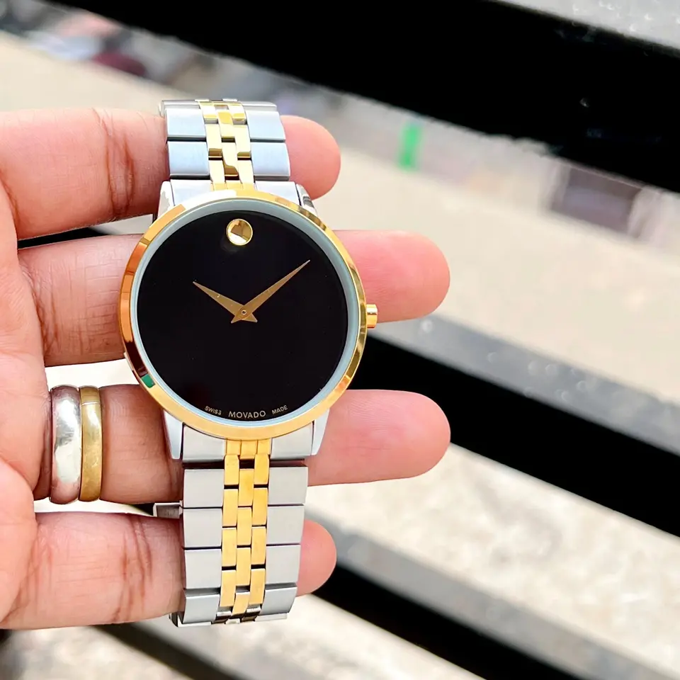 Movado Museum — black dial, two-tone