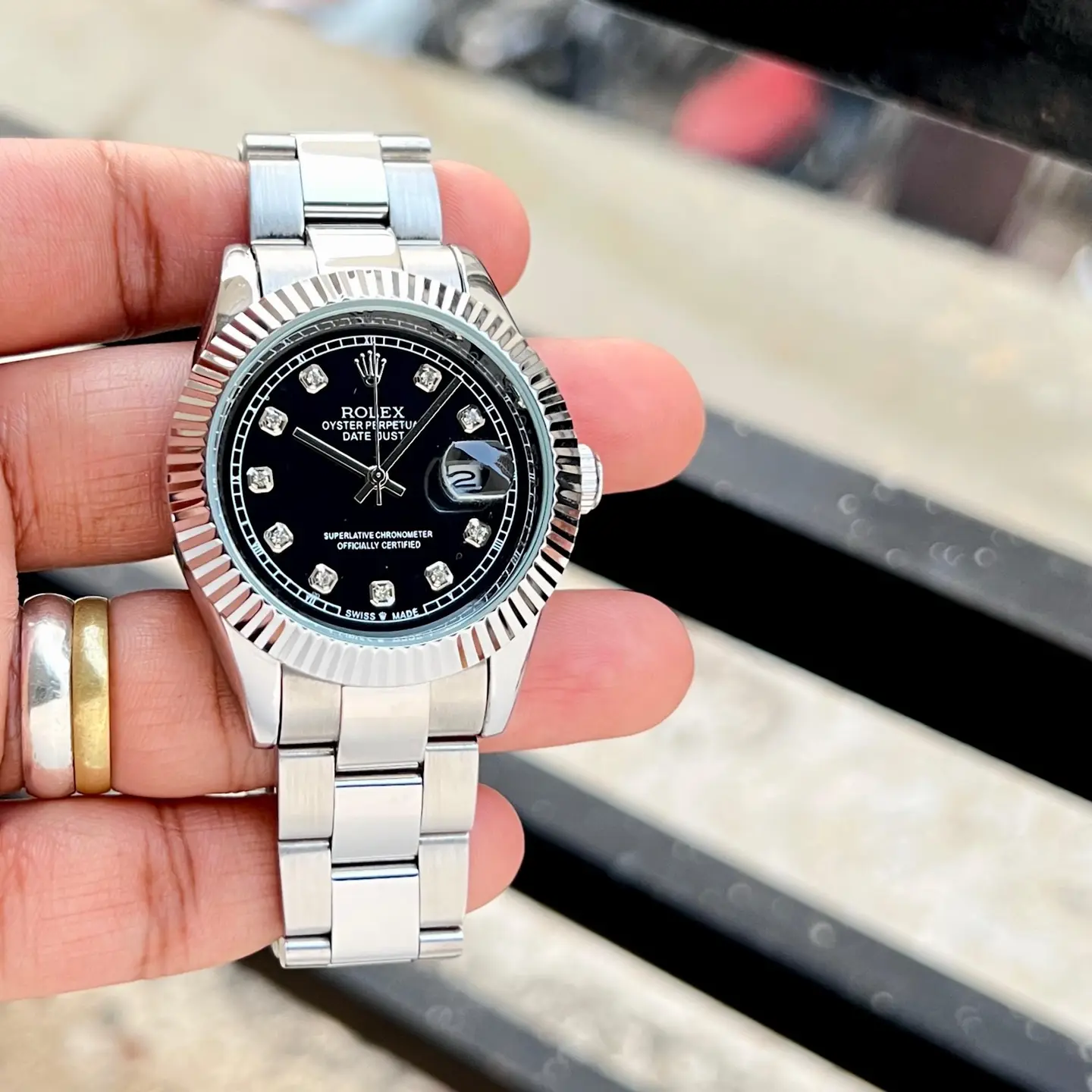 Rolex Datejust — black dial