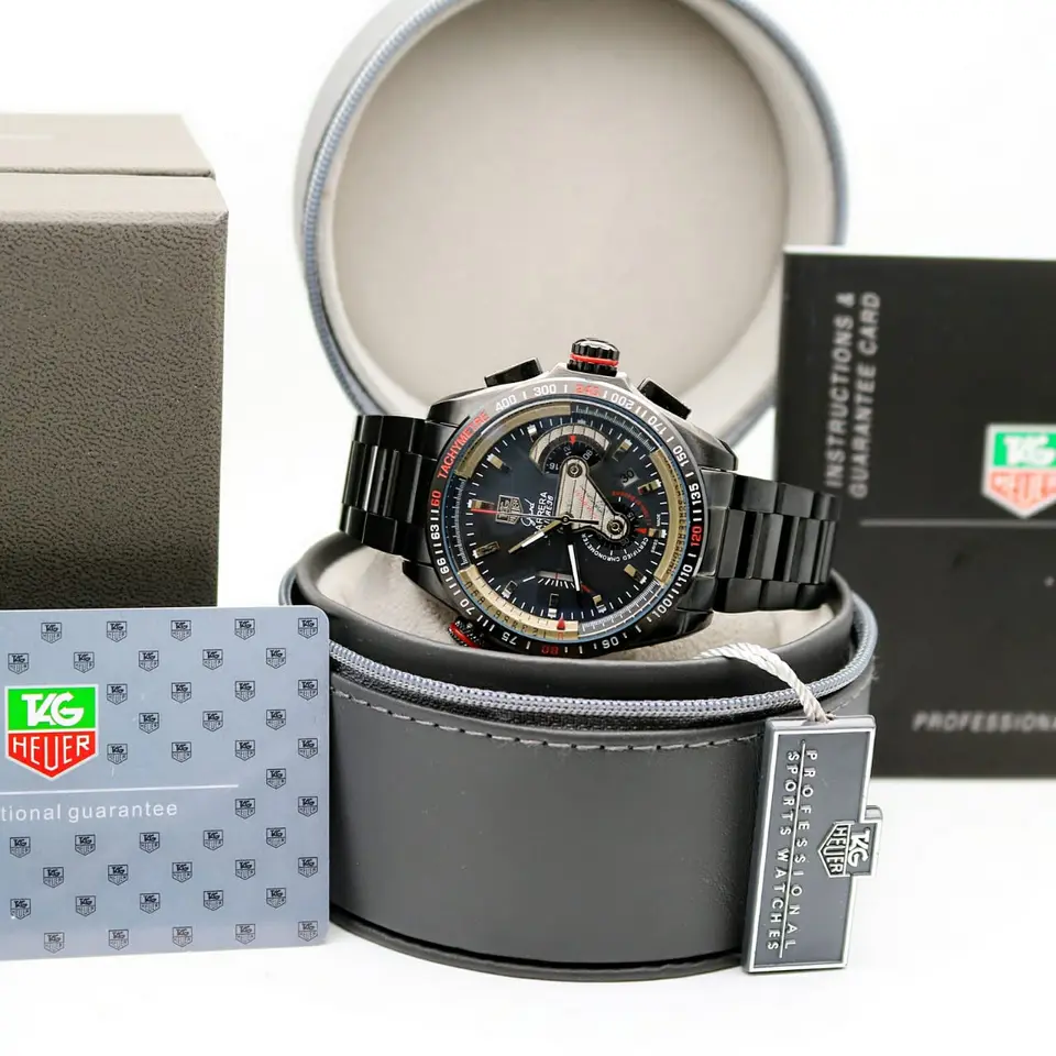 TAG Heuer Grand Carrera — black dial, black case