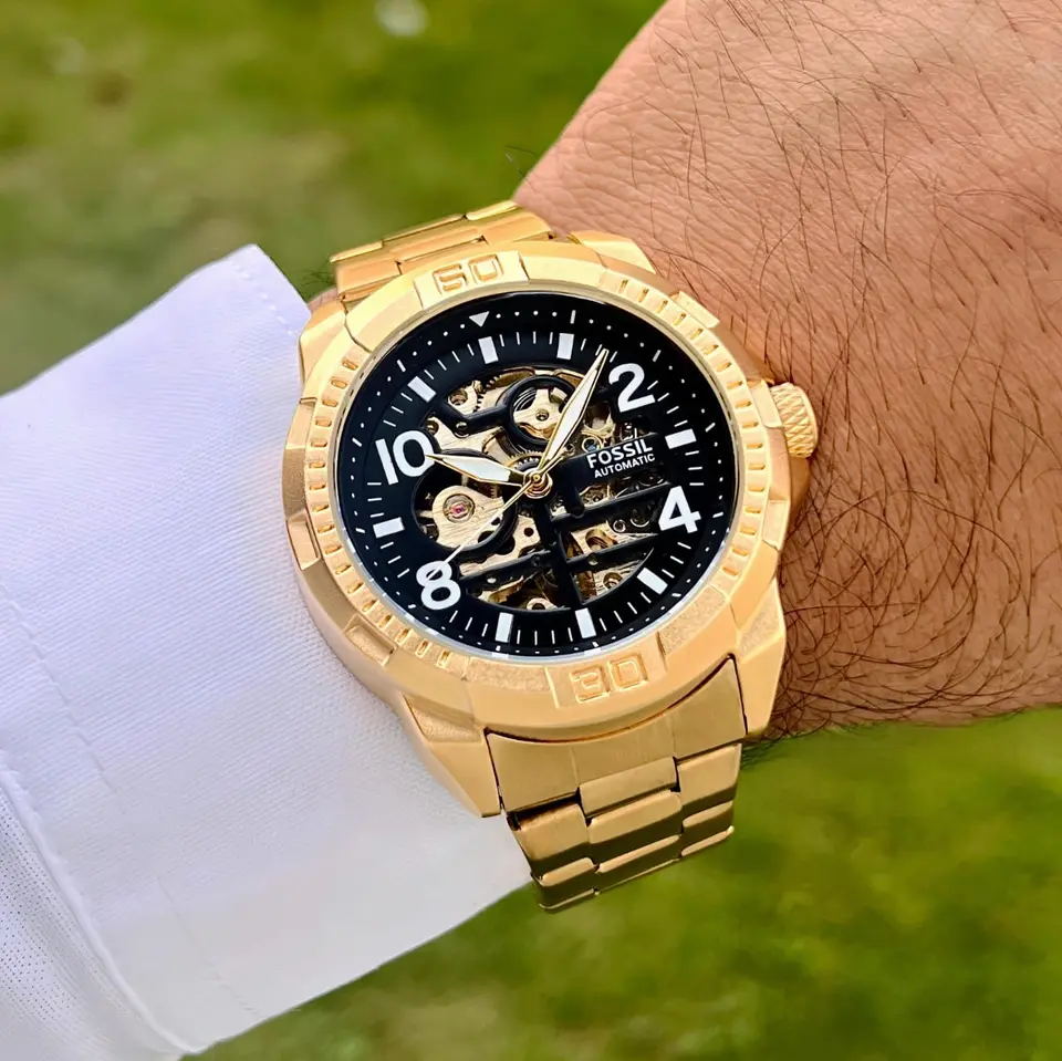 Fossil Skeleton — open-worked dial, gold