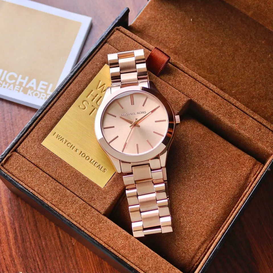 Michael Kors Slim Runway — rose dial, rose gold