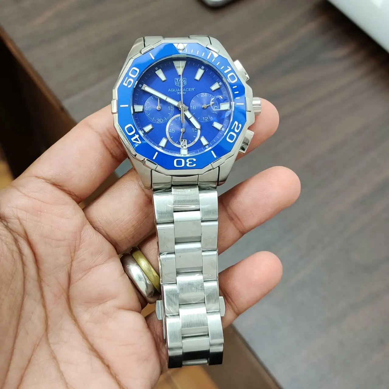 TAG Heuer Aquaracer — blue dial