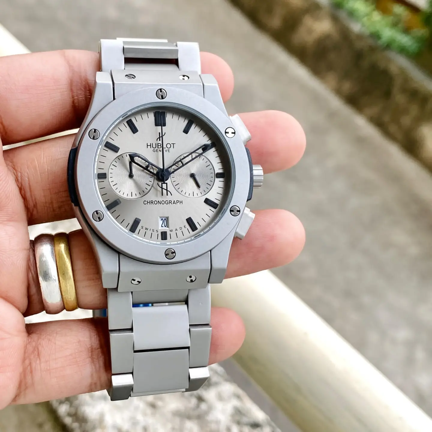 Hublot Classic Fusion — silver dial, titanium