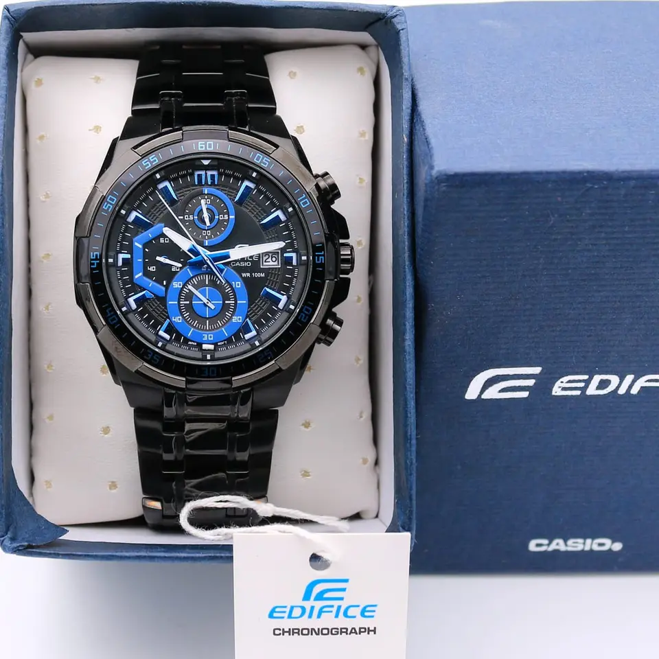Casio Edifice EFR-539 — black dial, black case