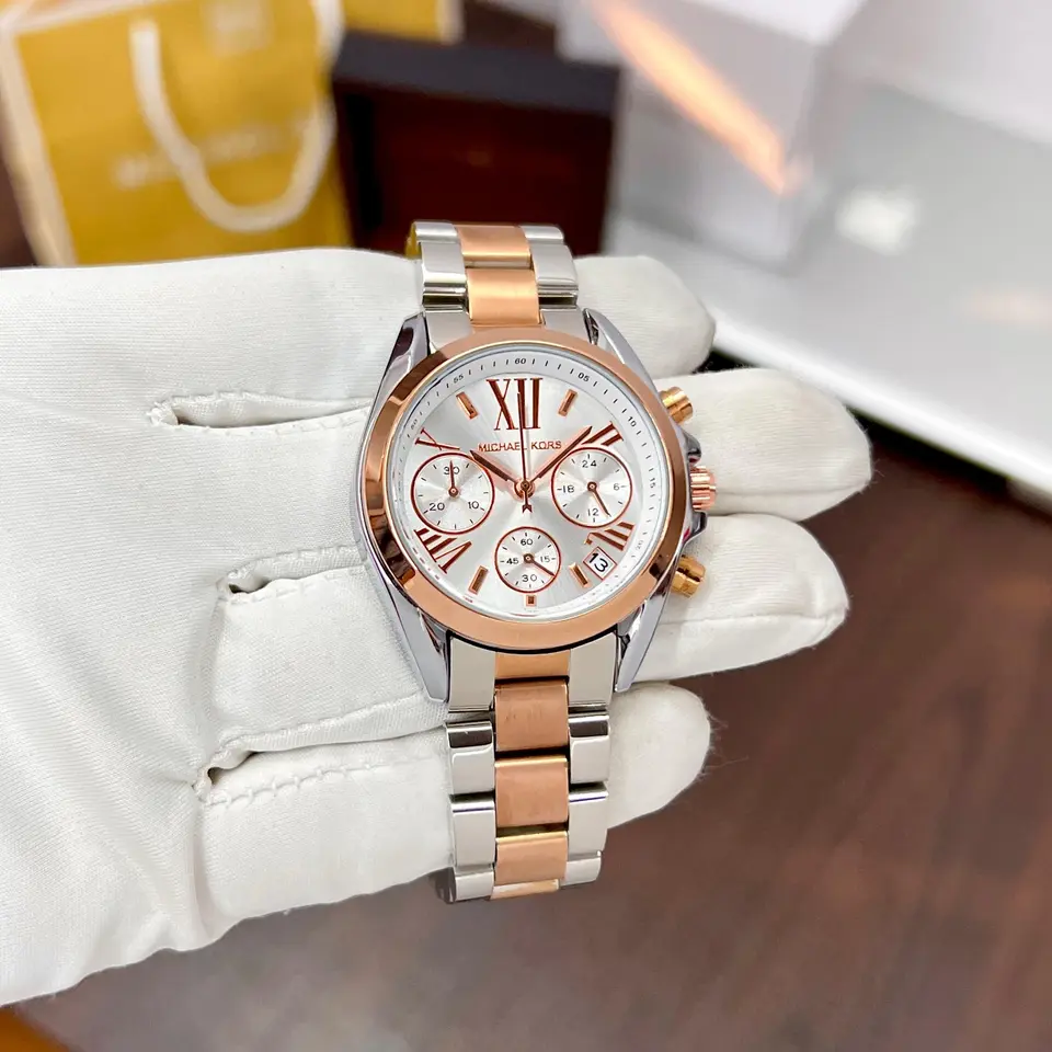 Michael Kors Bradshaw — white dial, two-tone