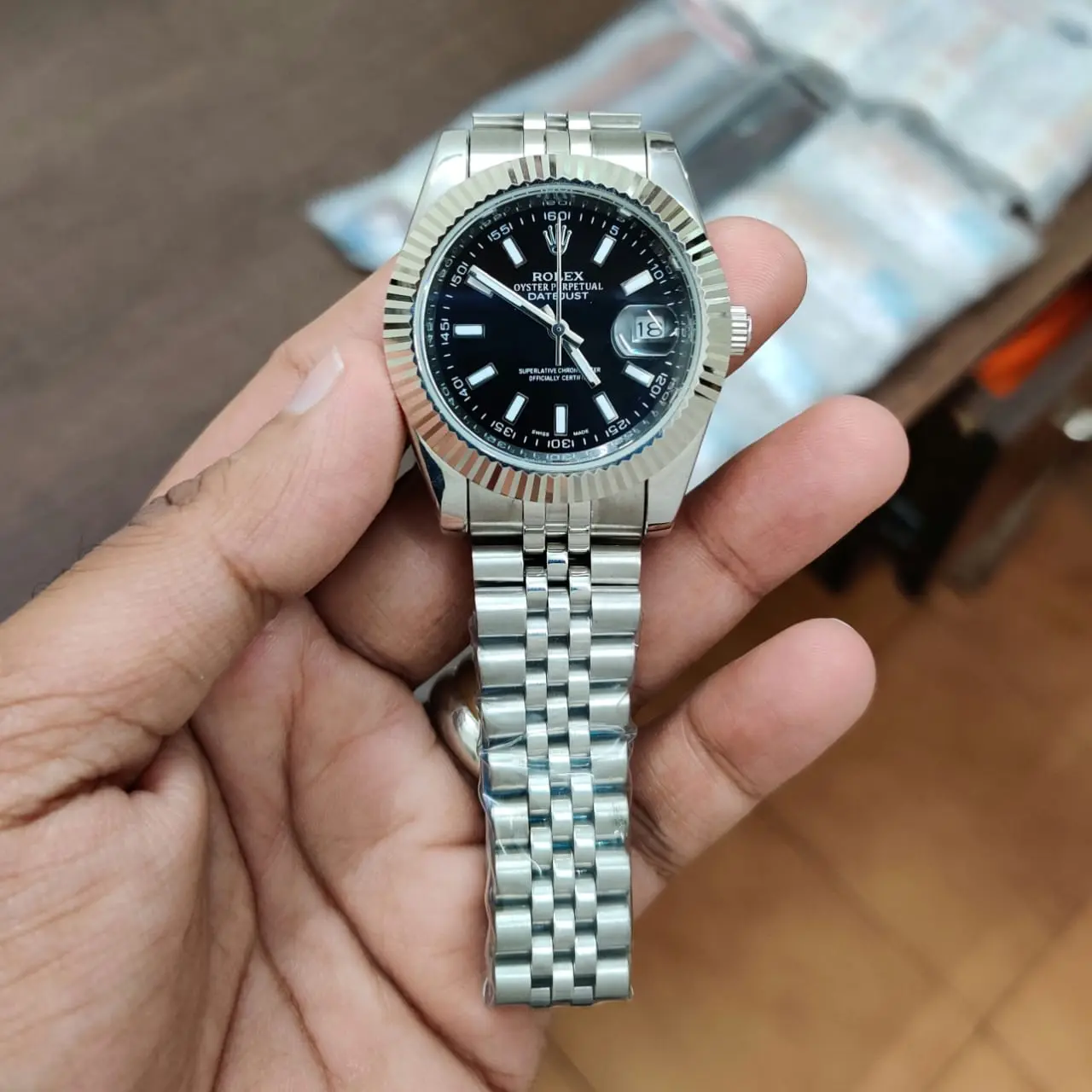 Rolex Datejust — black dial