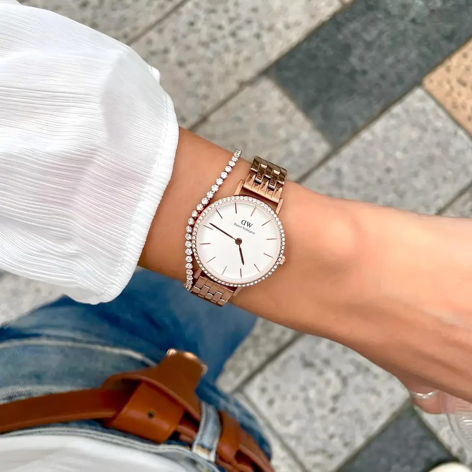 Daniel Wellington Dress watch — white dial, rose gold