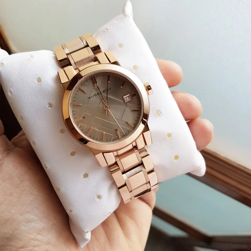 Burberry The City — grey dial, rose gold