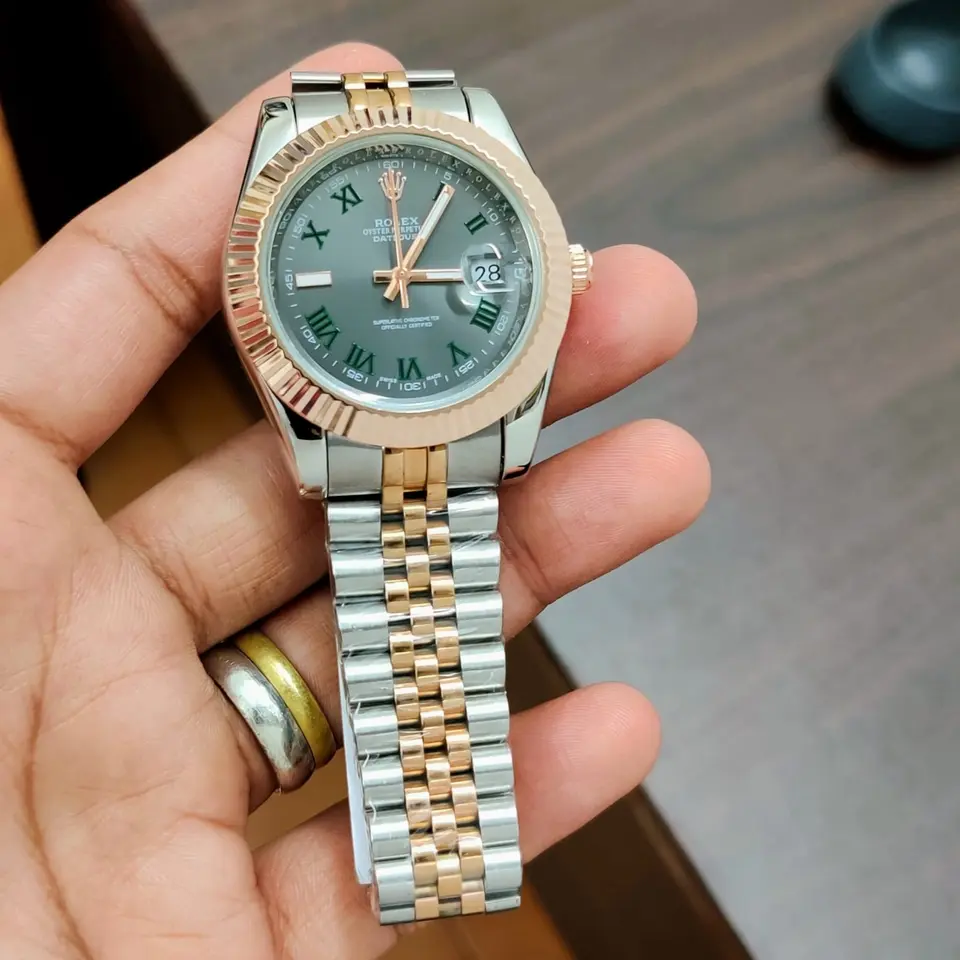 Rolex Datejust — grey dial, two-tone