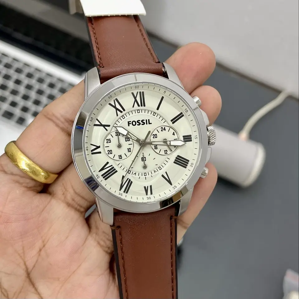 Fossil Grant — white dial