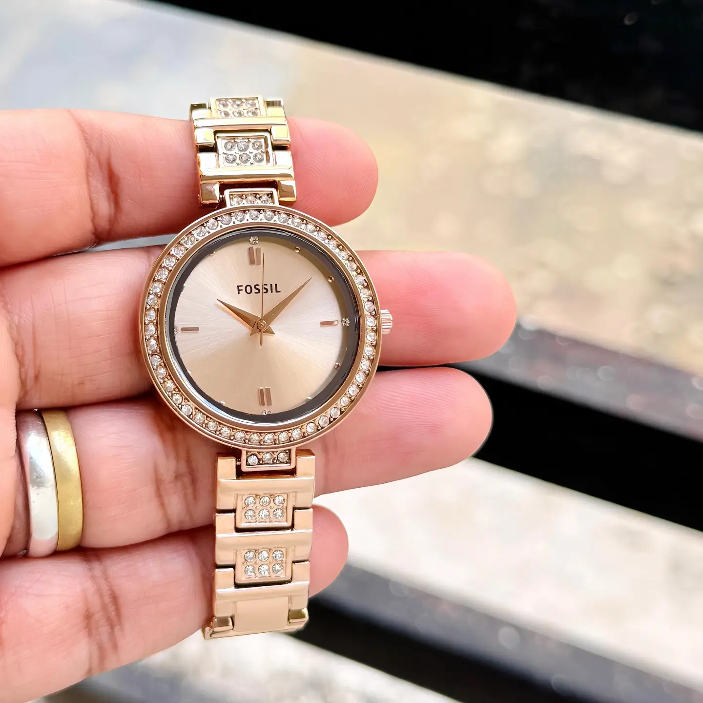Fossil Classic — rose dial, rose gold