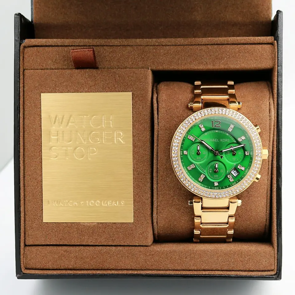 Michael Kors Parker — green dial, gold