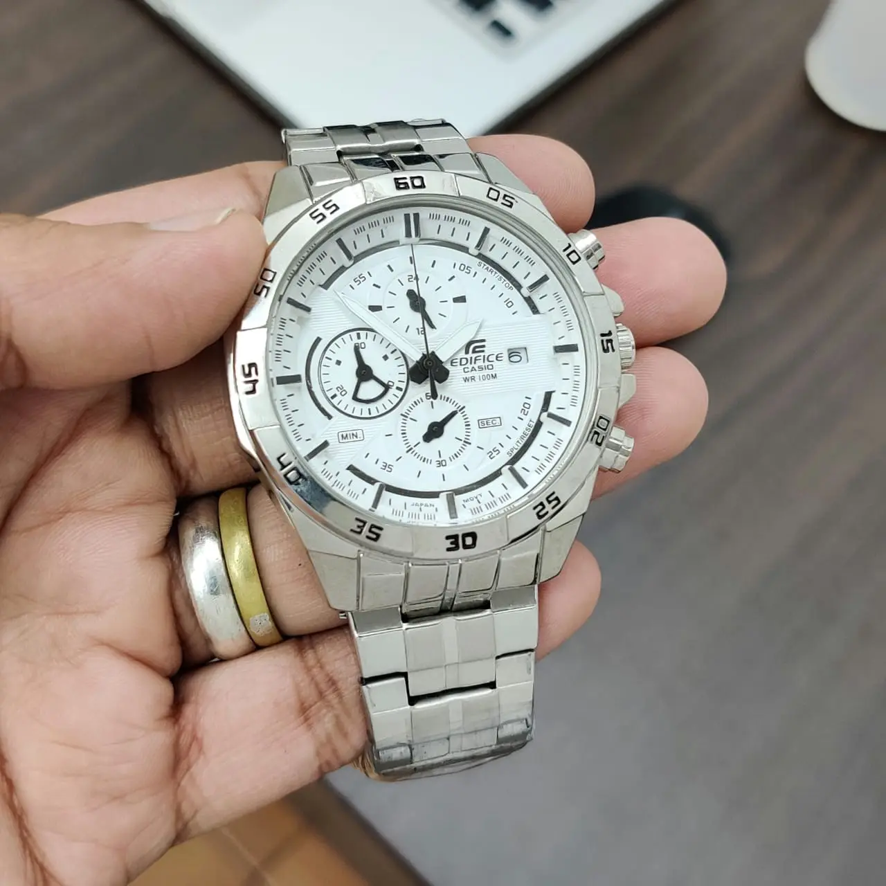 Casio Edifice EFR-556 — white dial