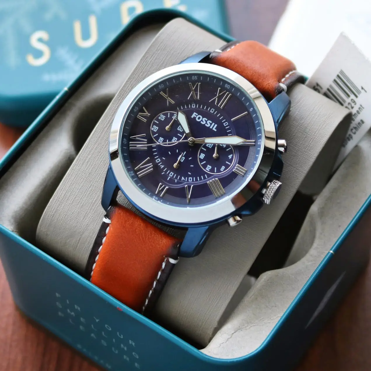 Fossil Grant — blue dial