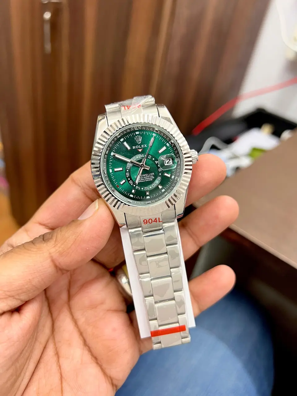 Rolex Sky-Dweller — green dial