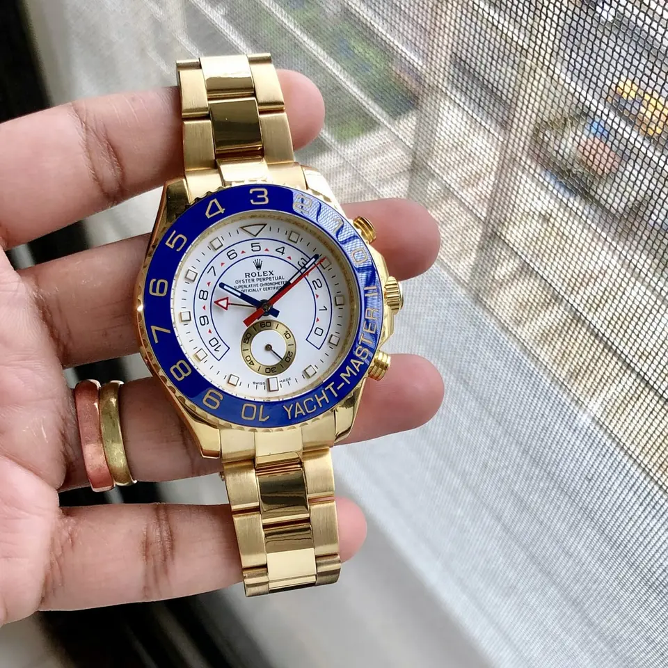 Rolex Yacht-Master II — white dial, gold