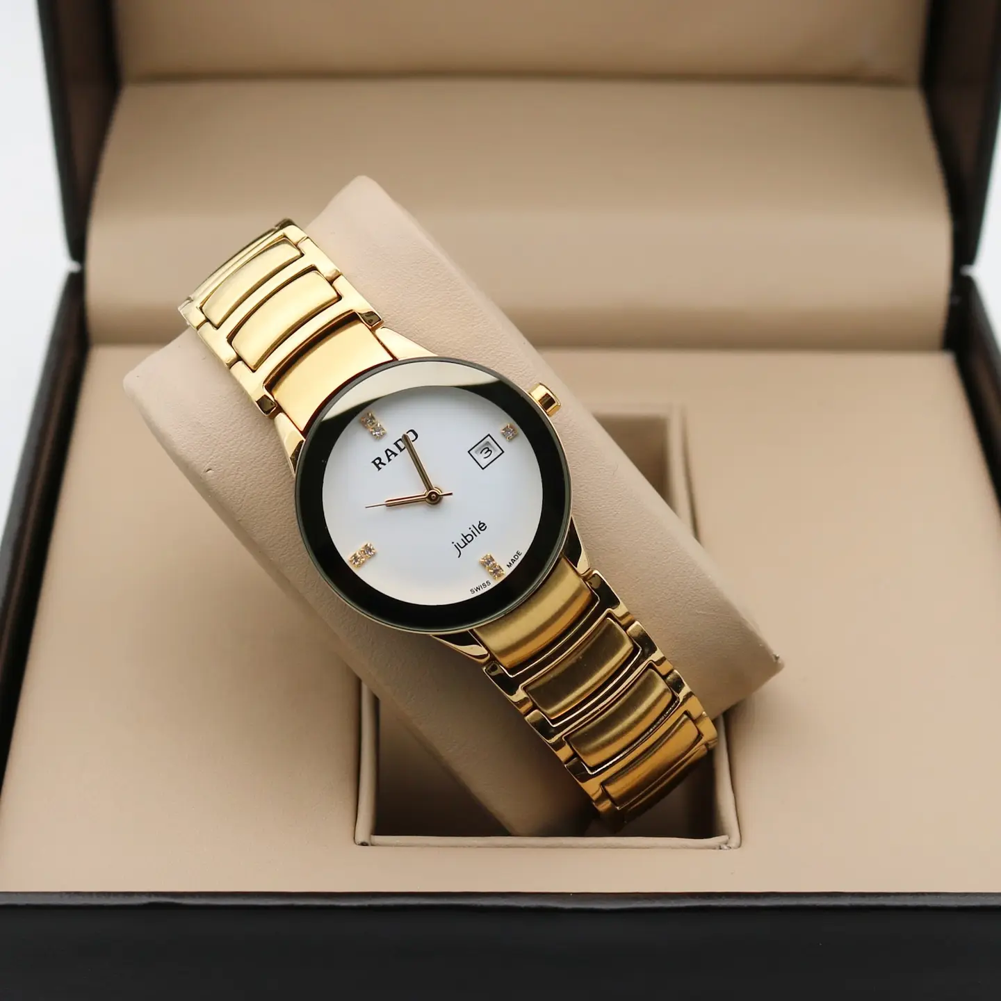 Rado Centrix — white dial, gold