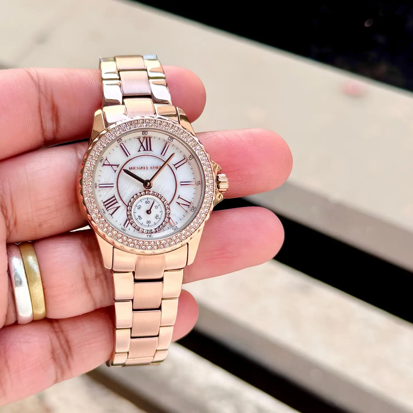 Michael Kors Dress watch — white dial, rose gold