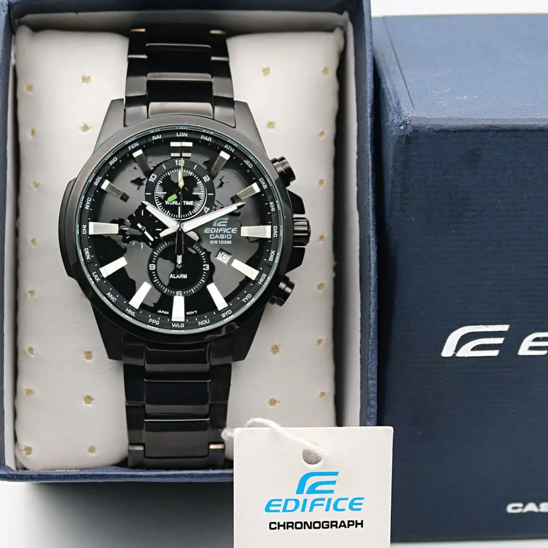 Casio Edifice — grey dial, black case