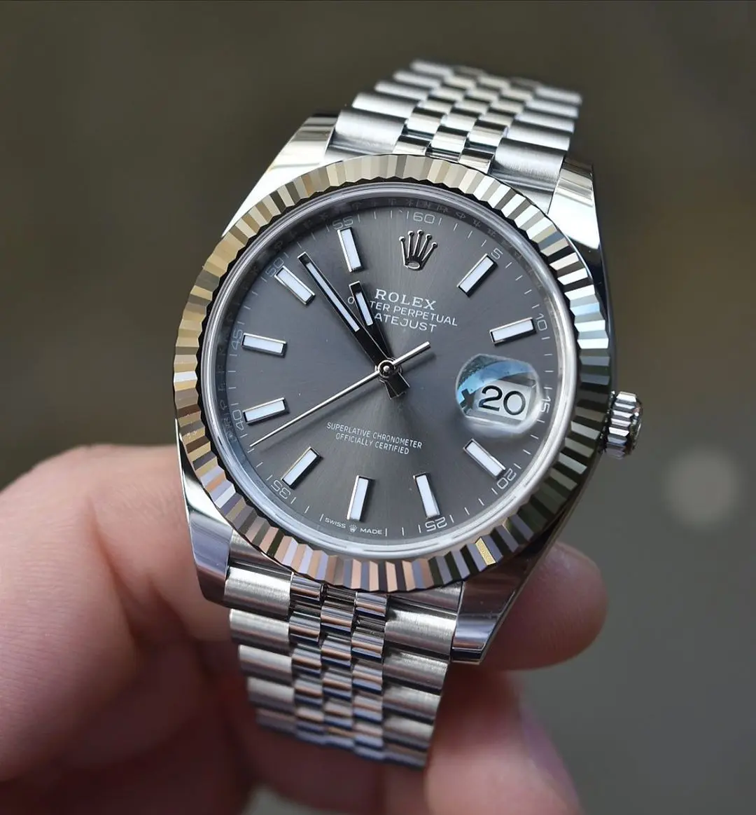Rolex Datejust — grey dial