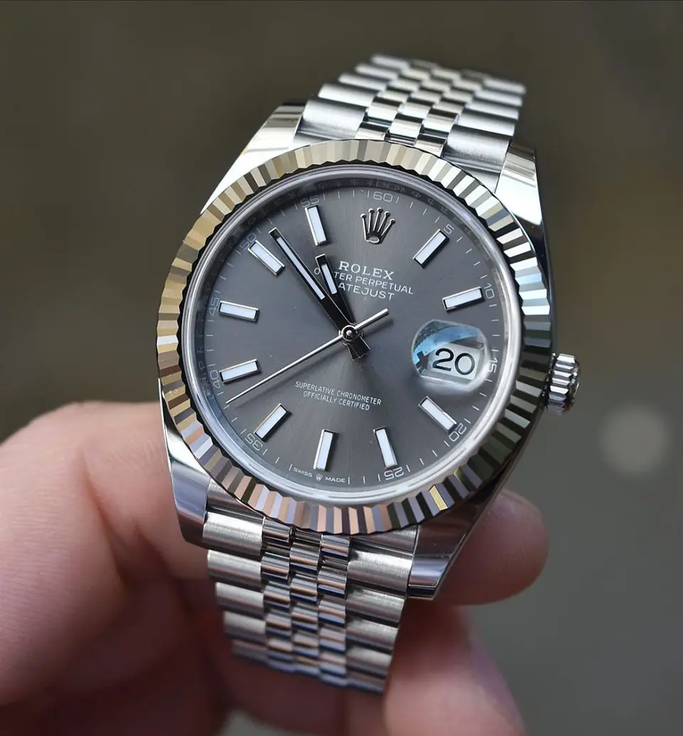 Rolex Datejust — grey dial