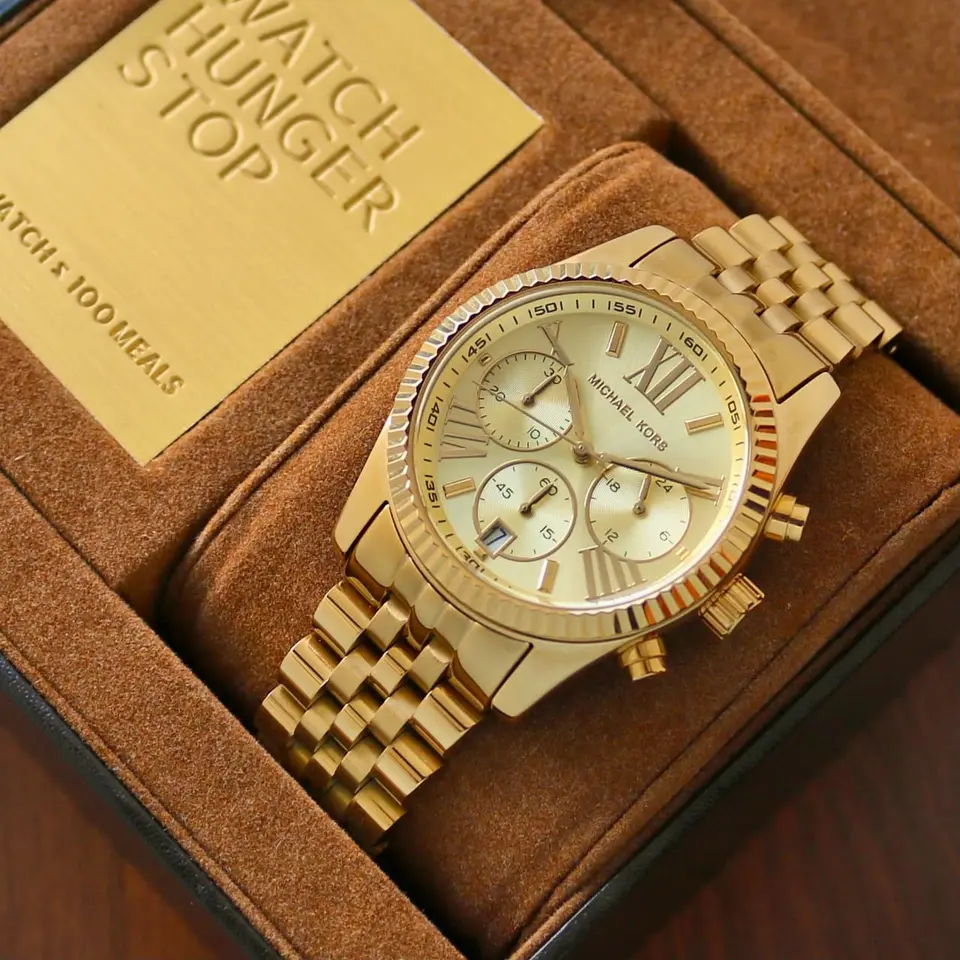 Michael Kors Lexington — gold dial, gold