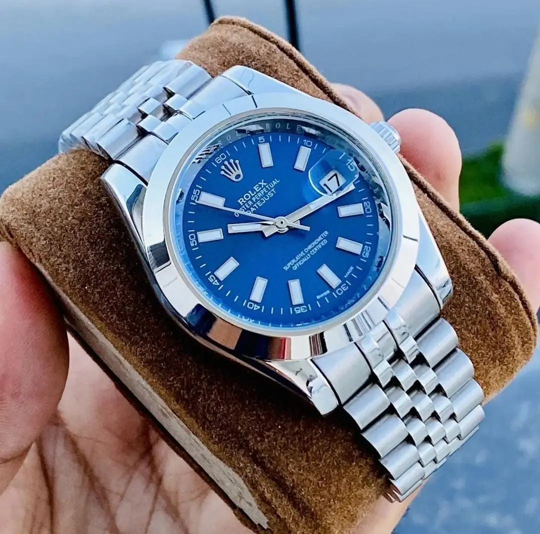 Rolex Datejust — blue dial
