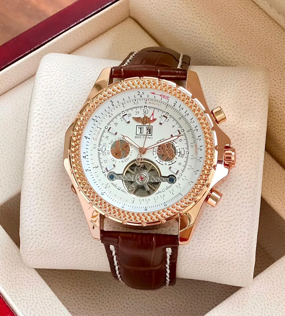 Breitling Bentley — white dial, rose gold
