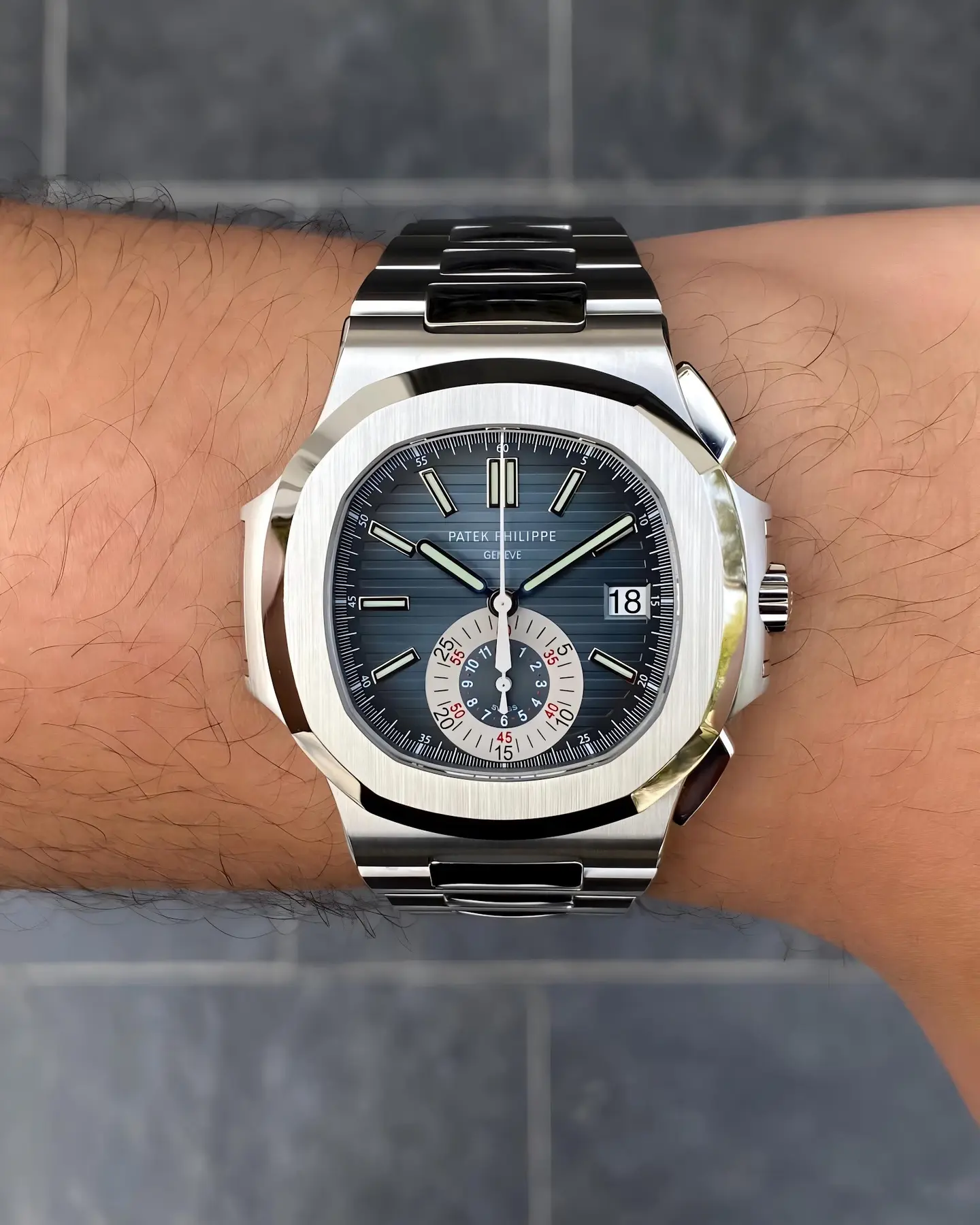 Patek Philippe Nautilus — blue dial