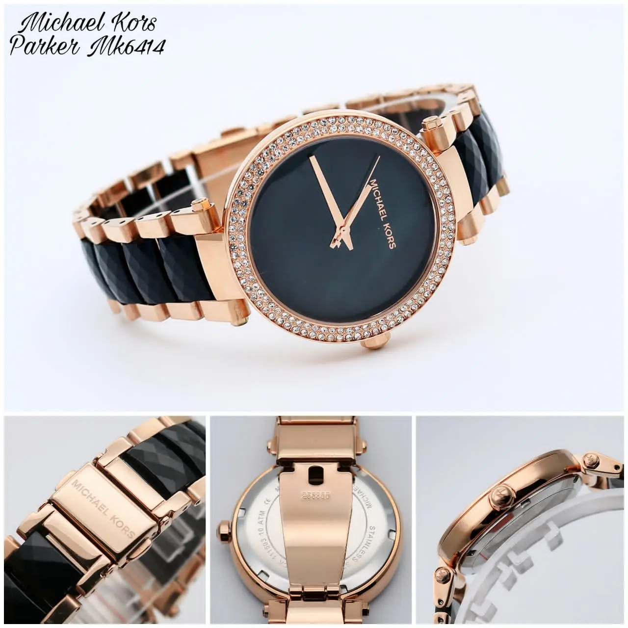 Michael Kors Darci — black dial, rose gold