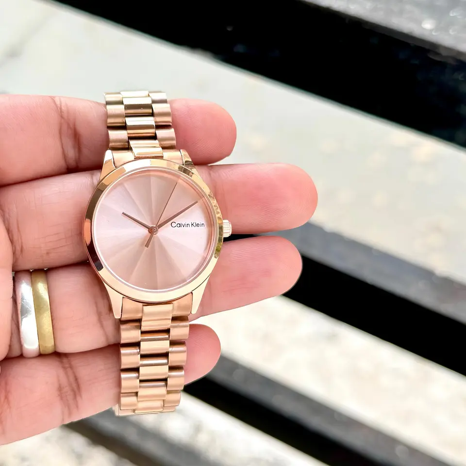 Calvin Klein Dress watch — pink dial, rose gold