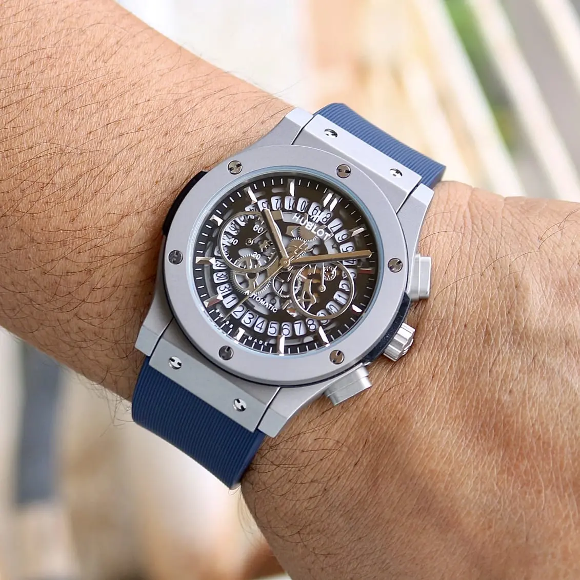 Hublot Classic Fusion — open-worked dial, titanium