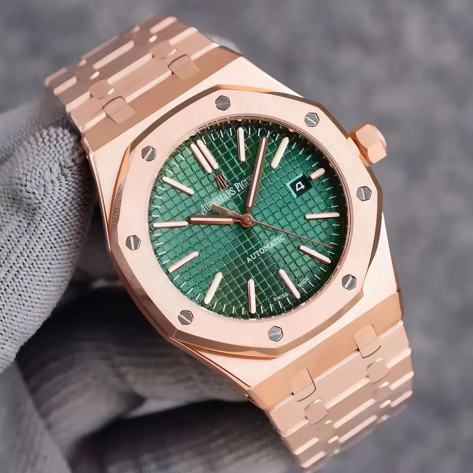 Audemars Piguet Royal Oak — green dial, rose gold