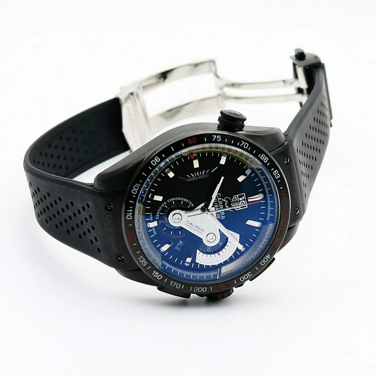TAG Heuer Grand Carrera — black dial, black case