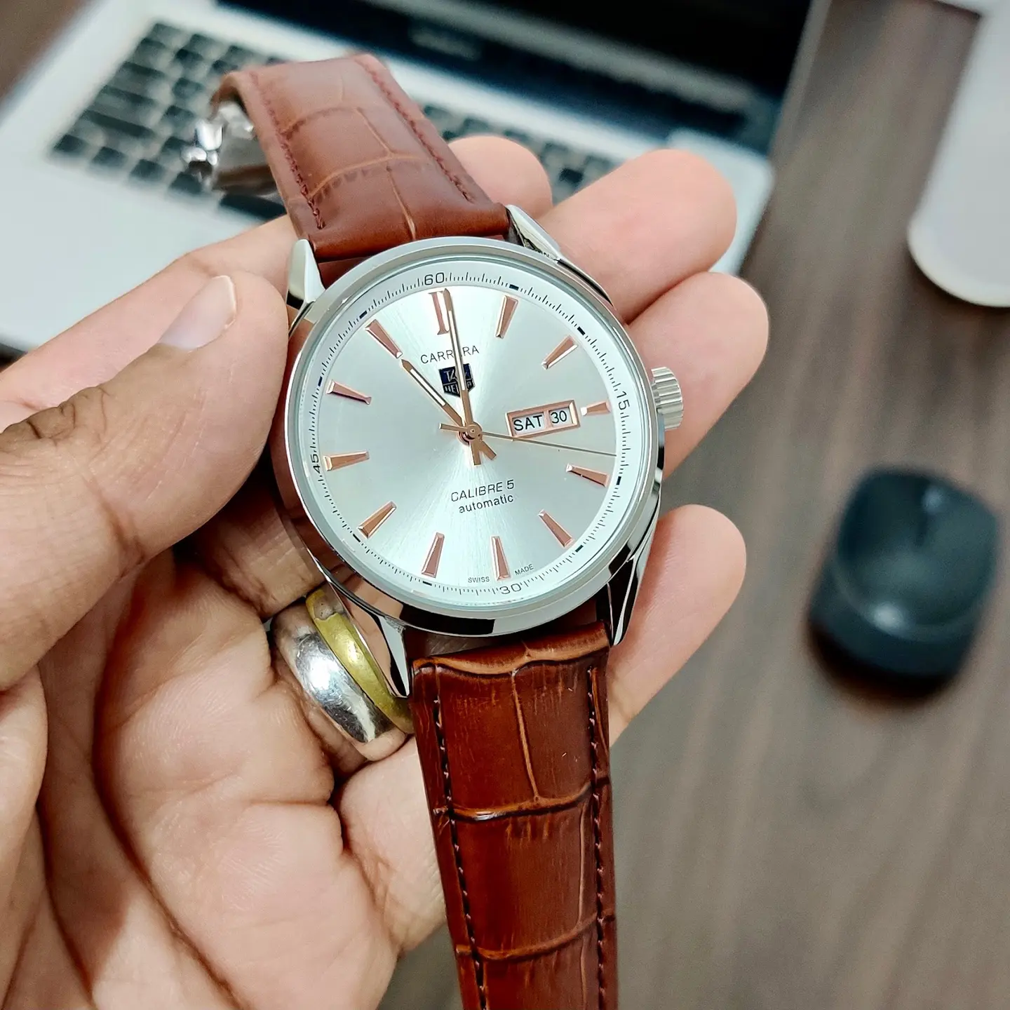 TAG Heuer Carrera — silver dial