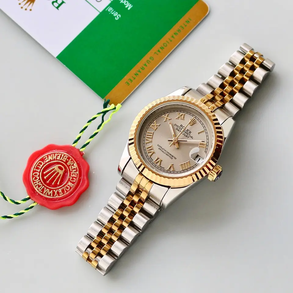 Rolex Datejust — silver dial, two-tone