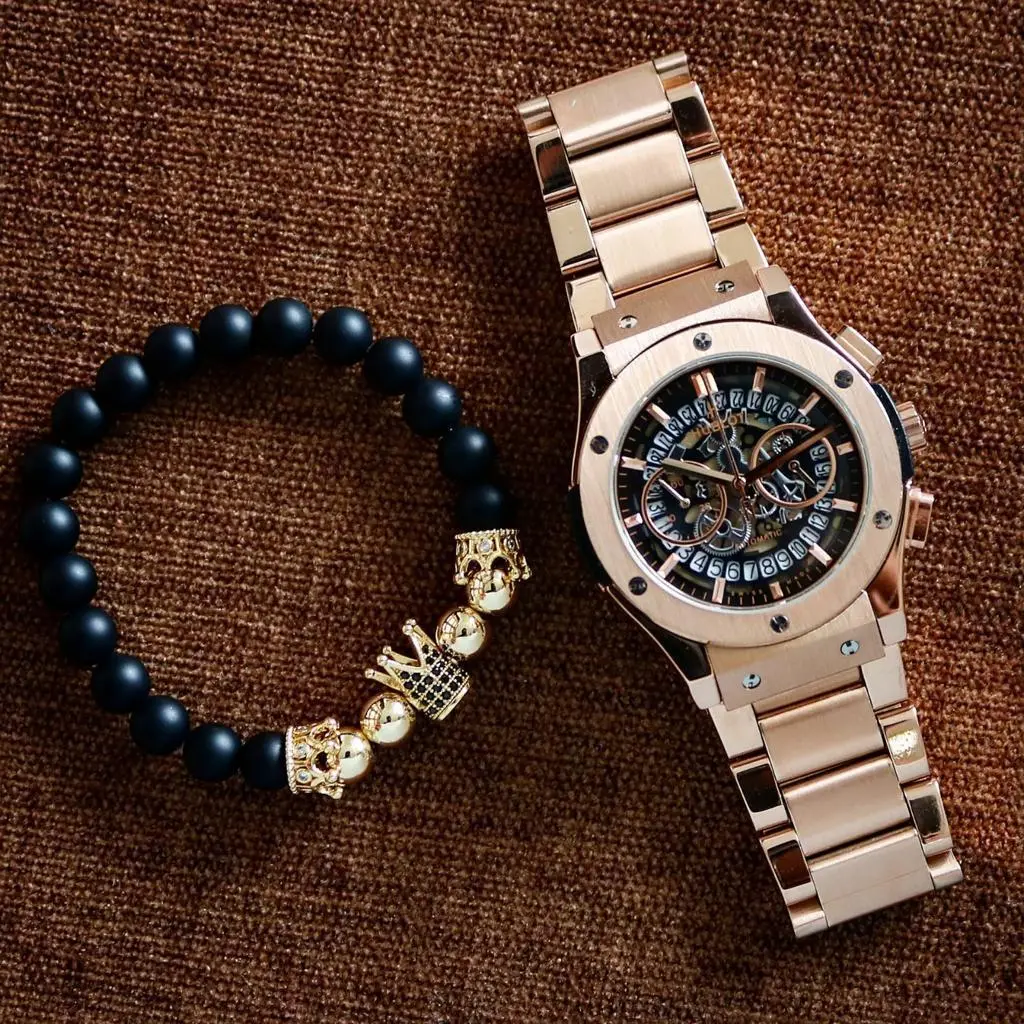 Hublot Classic Fusion — open-worked dial, rose gold