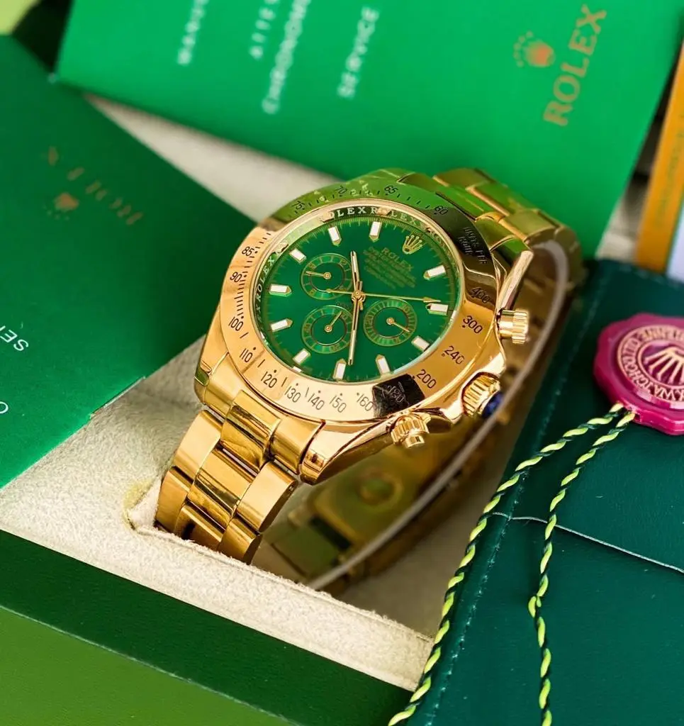 Rolex Daytona — green dial, gold
