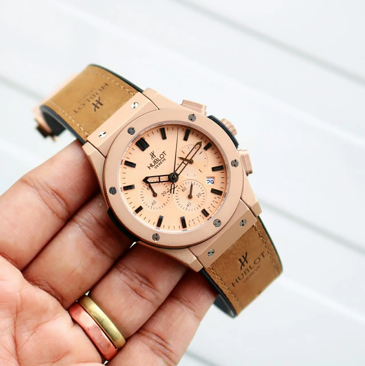 Hublot Classic Fusion — rose dial, rose gold