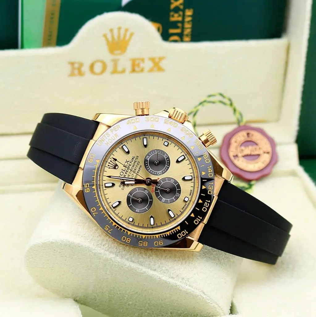 Rolex Daytona — gold dial, gold