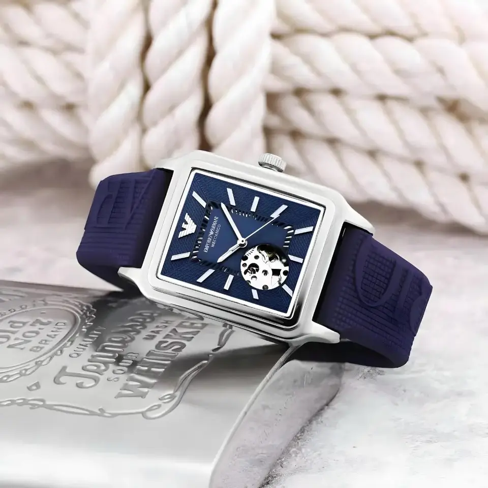 Emporio Armani Automatic — blue dial