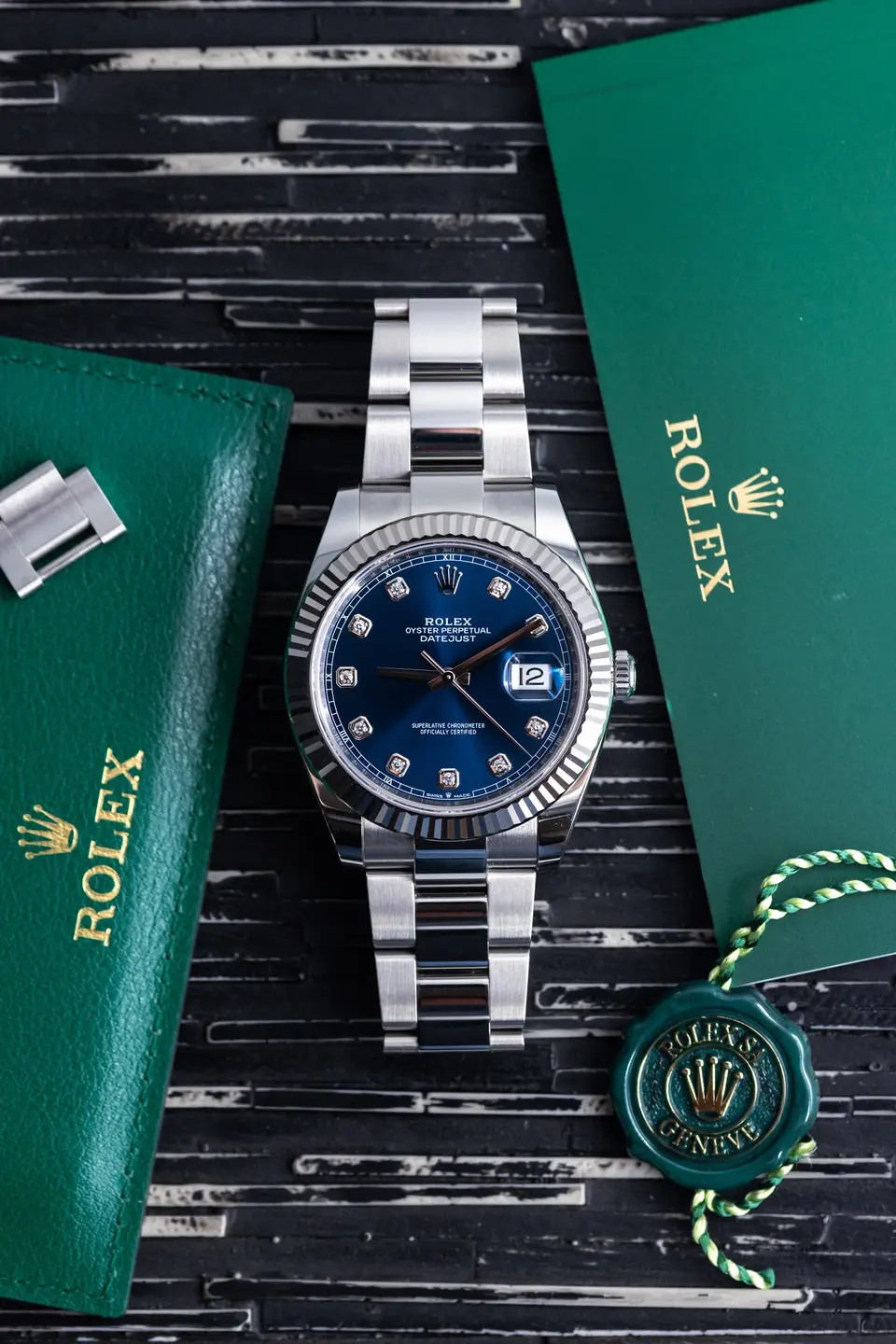 Rolex Datejust — blue dial