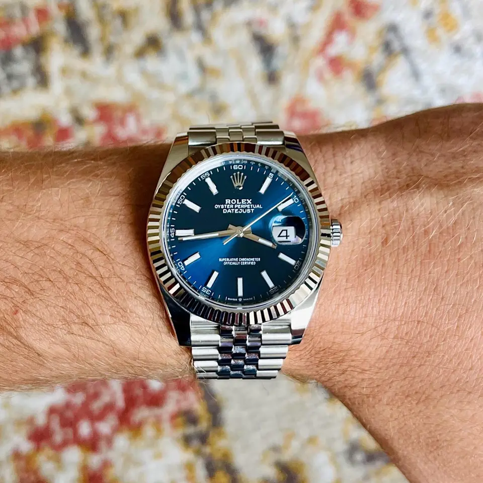 Rolex Datejust — blue dial