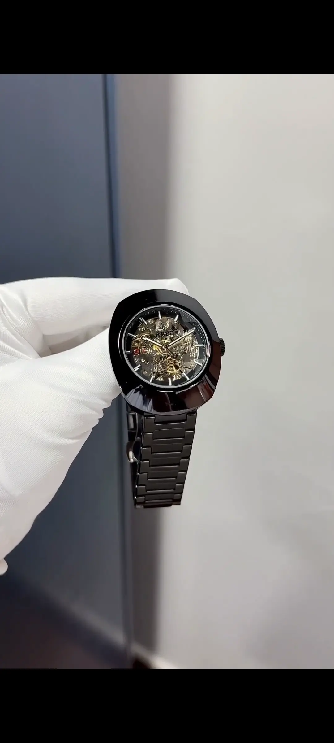 Rado DiaStar — open-worked dial, black case