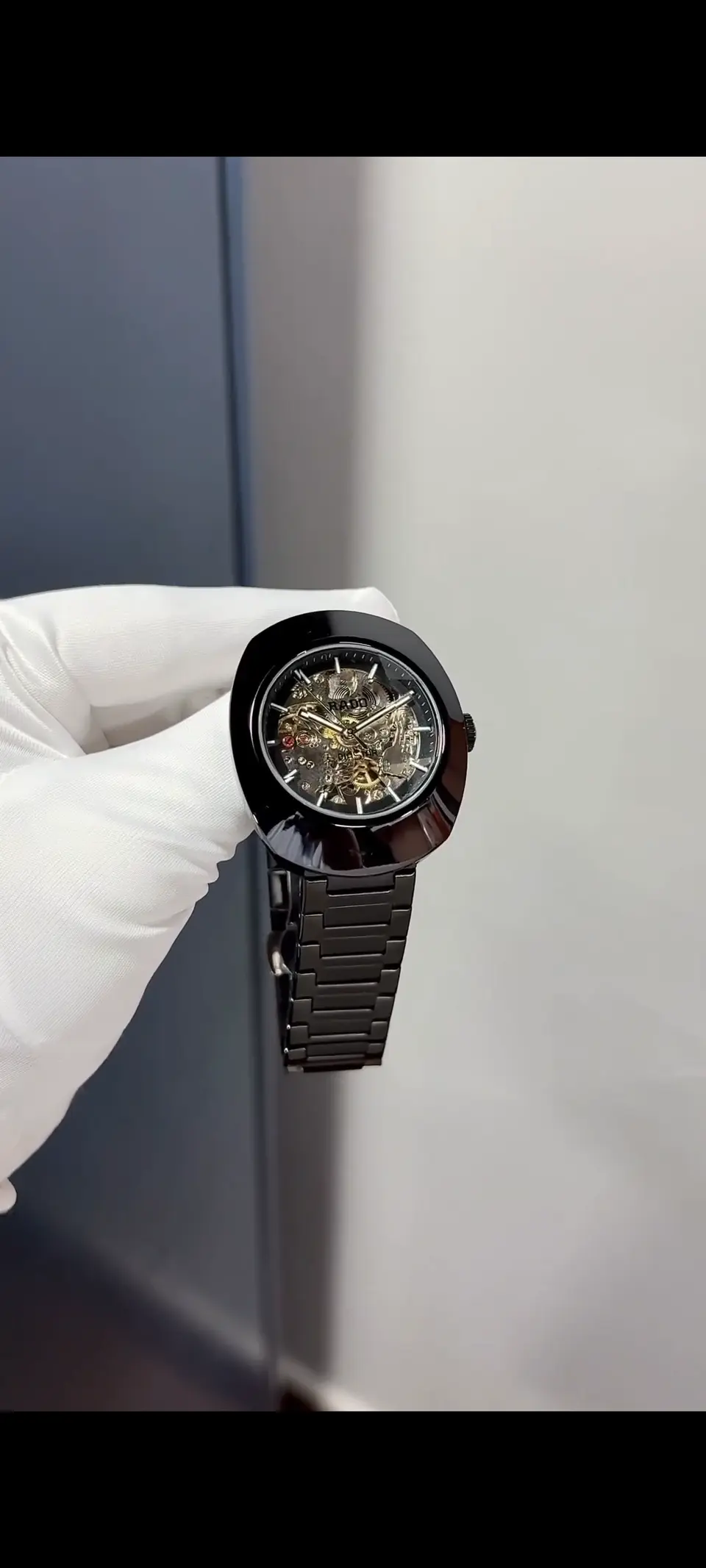 Rado DiaStar — open-worked dial, black case
