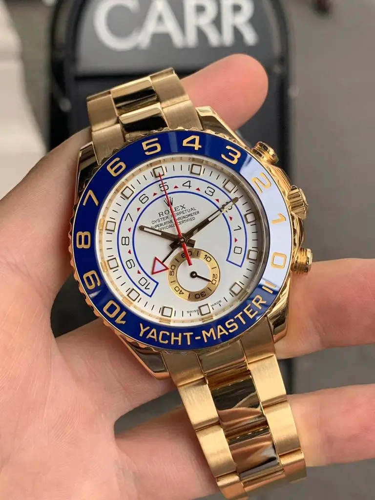 Rolex Yacht-Master II — white dial, gold