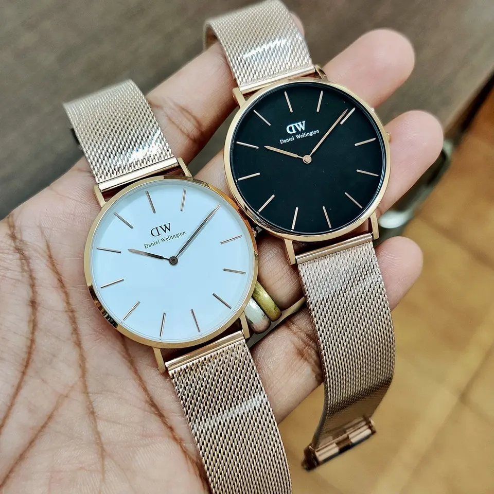 Daniel Wellington Classic — white dial, rose gold