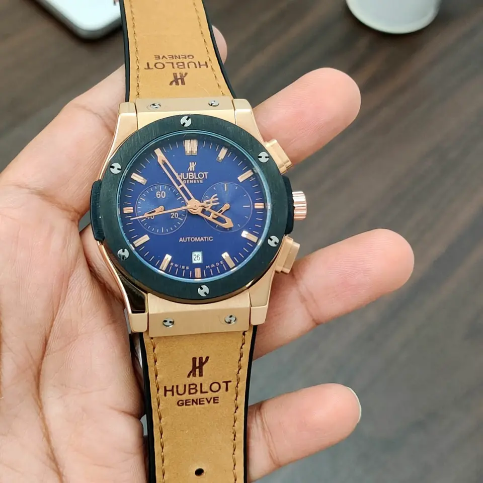 Hublot Classic Fusion — blue dial, rose gold