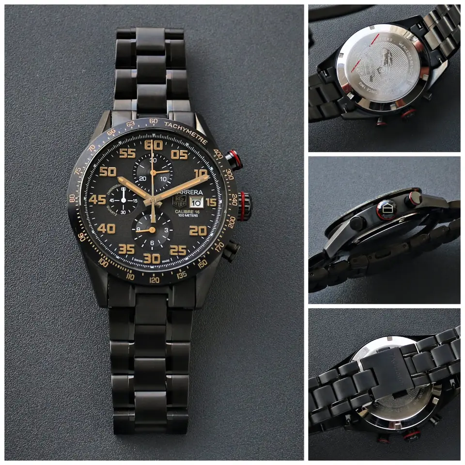 TAG Heuer Carrera — black dial, black case