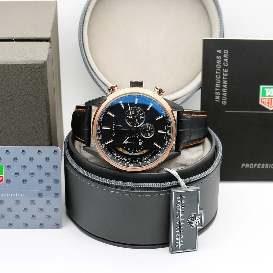 TAG Heuer Carrera — black dial, black case